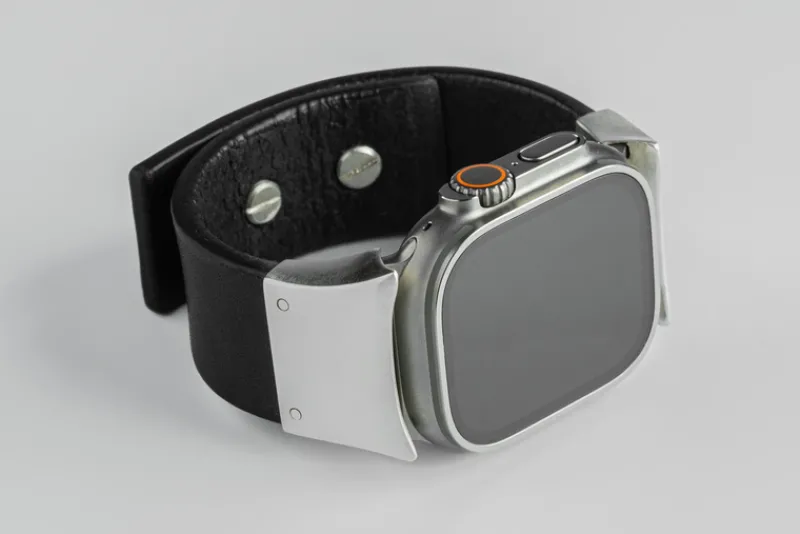 Small Accessories | Small Accessories>PARTS OF FOUR Apple Watch Bracelet (Model 1, Wedge Strap, Studs, BLK+MA) - for 41mm