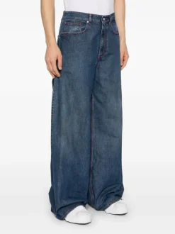 Jeans | Jeans>ERL Baggy Indiana Distressed Woven Jeans
