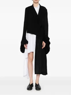 Jackets & Coats>YOHJI YAMAMOTO Balloon Sleeve Wrap Jacket