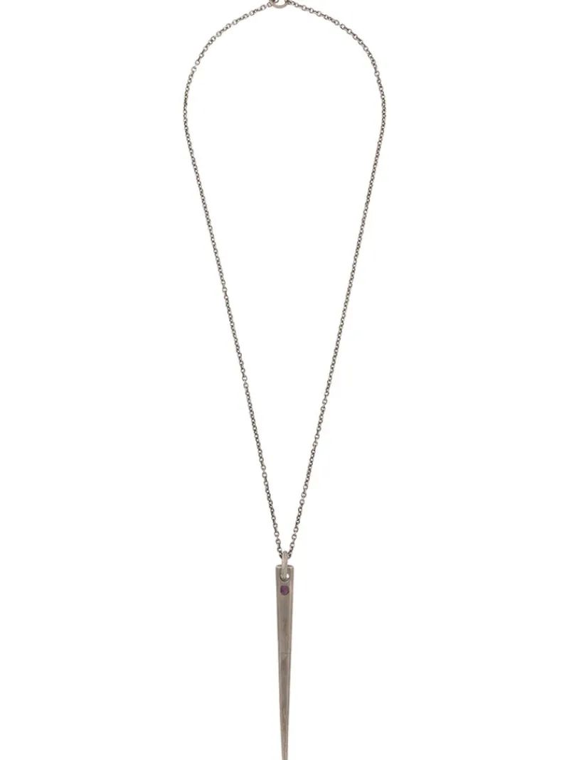 Jewelry | Jewelry>PARTS OF FOUR Big Spike Necklace (0.5 CT, Single Ruby Slice, DA+RUB)