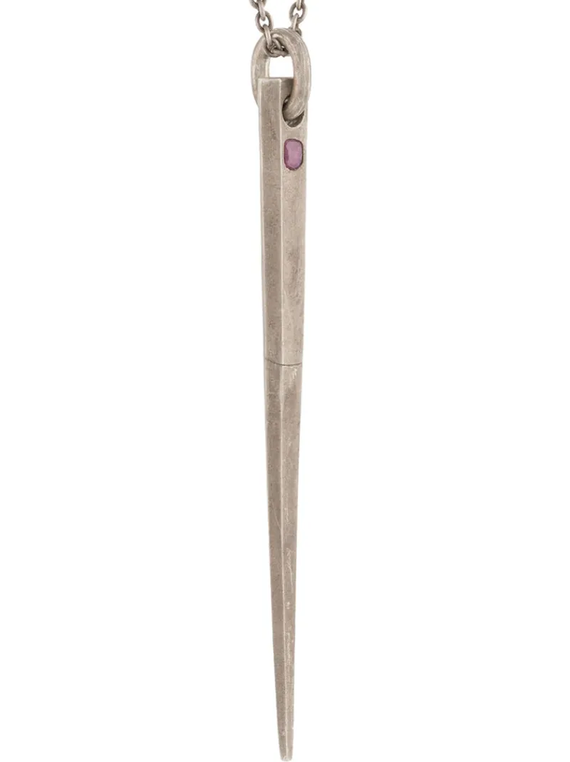 Jewelry | Jewelry>PARTS OF FOUR Big Spike Necklace (0.5 CT, Single Ruby Slice, DA+RUB)