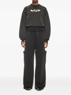 Sweats & Hoodies>OFF-WHITE Bookish Roses Over Crew Sweatshirt