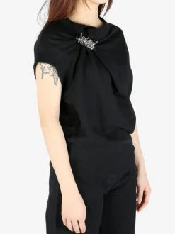 Sweats & Hoodies>DRIES VAN NOTEN Brooched Sleeveless Sweatshirt