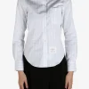 Shirts>THOM BROWNE Classic Long Sleeve Round Collar Shirt
