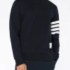 Sweats & Hoodies>THOM BROWNE Classic Sweatshirt In Classic Loopback W/ Engineered 4 Bar