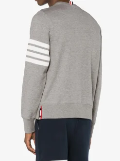Sweats & Hoodies>THOM BROWNE Classic Sweatshirt In Classic Loopback W/ Engineered 4 Bar