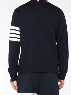 Sweats & Hoodies>THOM BROWNE Classic Sweatshirt In Classic Loopback W/ Engineered 4 Bar