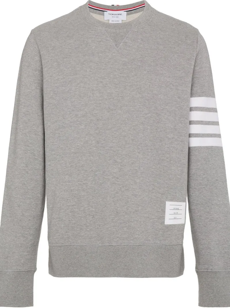 Sweats & Hoodies>THOM BROWNE Classic Sweatshirt In Classic Loopback W/ Engineered 4 Bar