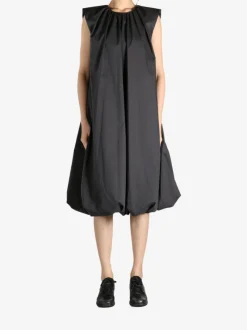 Dresses>AMOMENTO Cotton Volume Shirring Dress