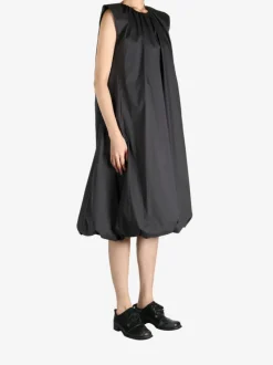 Dresses>AMOMENTO Cotton Volume Shirring Dress