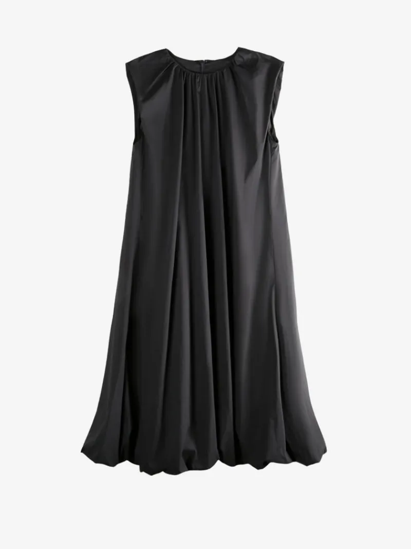 Dresses>AMOMENTO Cotton Volume Shirring Dress