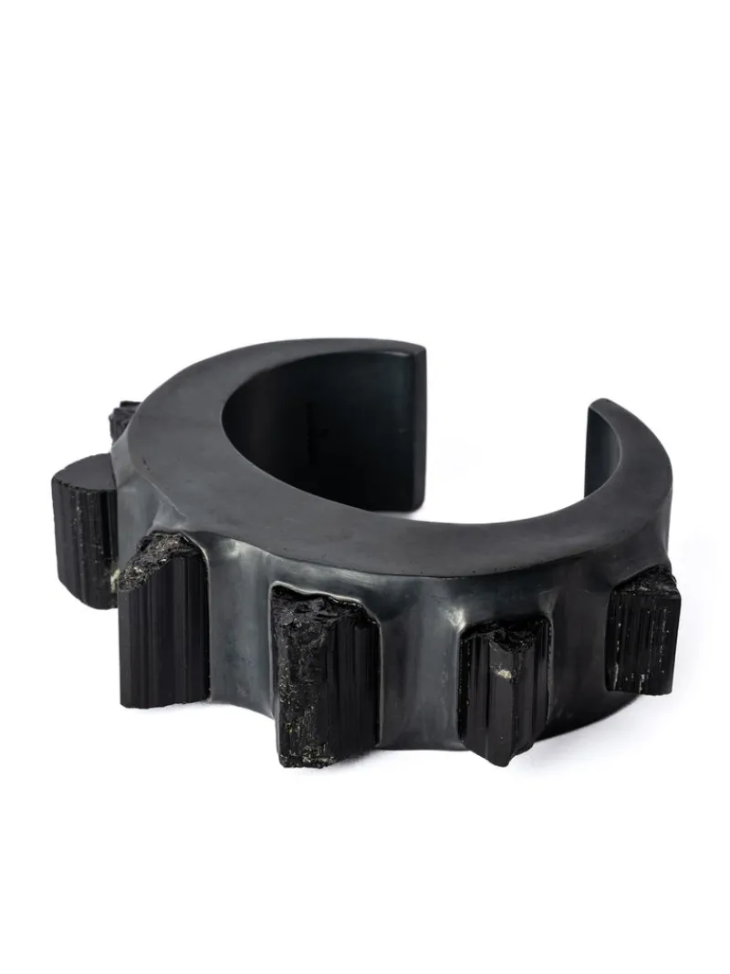 Jewelry | Jewelry>PARTS OF FOUR Crescent Bracelet (Terrestrial Surfaced, Schorl, 30mm, KAS+KA+SCHR)