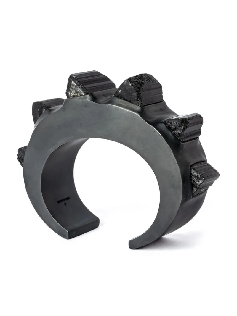 Jewelry | Jewelry>PARTS OF FOUR Crescent Bracelet (Terrestrial Surfaced, Schorl, 30mm, KAS+KA+SCHR)