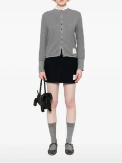 Knitwear>THOM BROWNE Crew Neck Cardigan