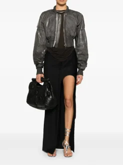 Jackets & Coats>RICK OWENS DRKSHDW Cropped Bomber Flight Jacket