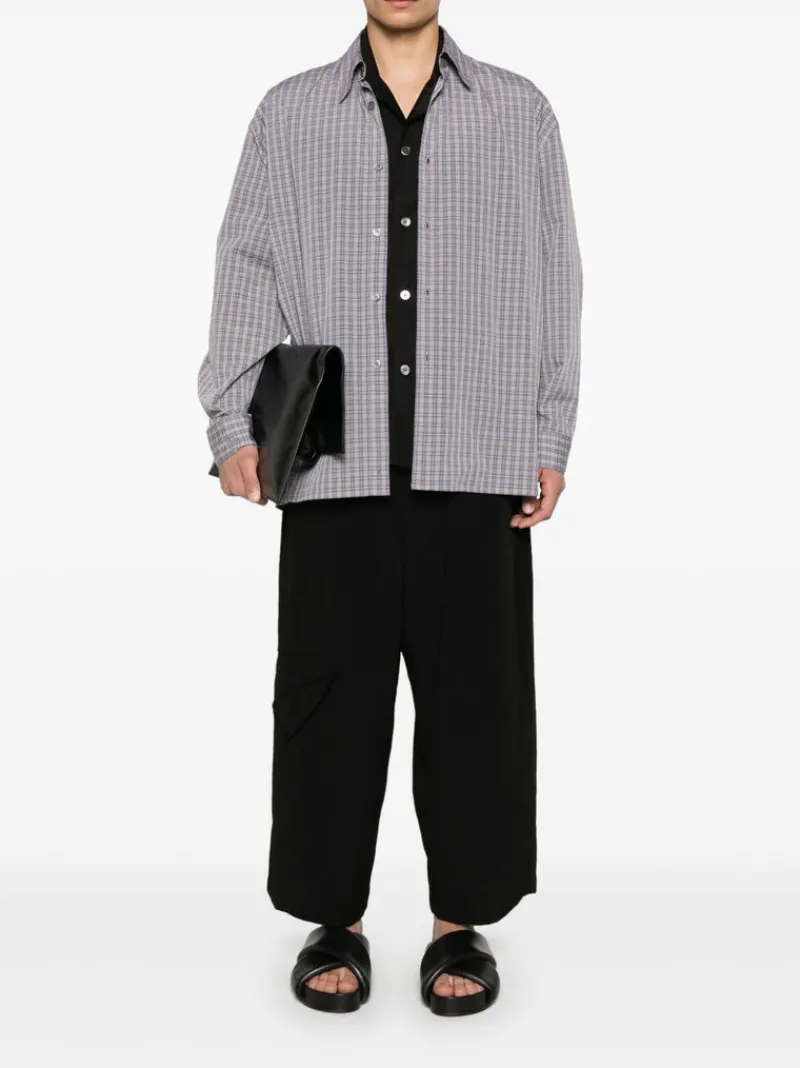 Pants>YOHJI YAMAMOTO POUR HOMME Cut-Out Detail Pants