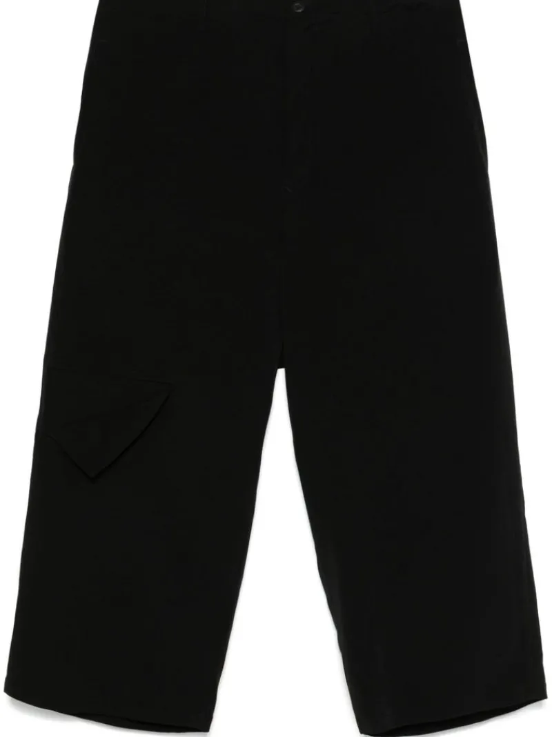 Pants>YOHJI YAMAMOTO POUR HOMME Cut-Out Detail Pants