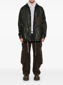 Jackets & Coats>RICK OWENS Denim Tour Hoodie