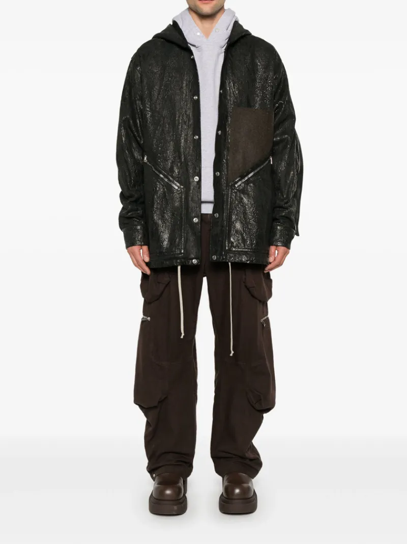 Jackets & Coats>RICK OWENS Denim Tour Hoodie