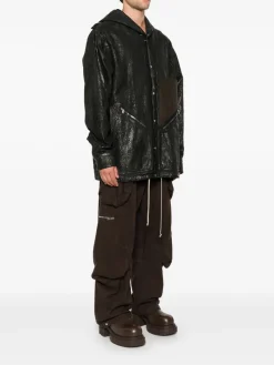 Jackets & Coats>RICK OWENS Denim Tour Hoodie