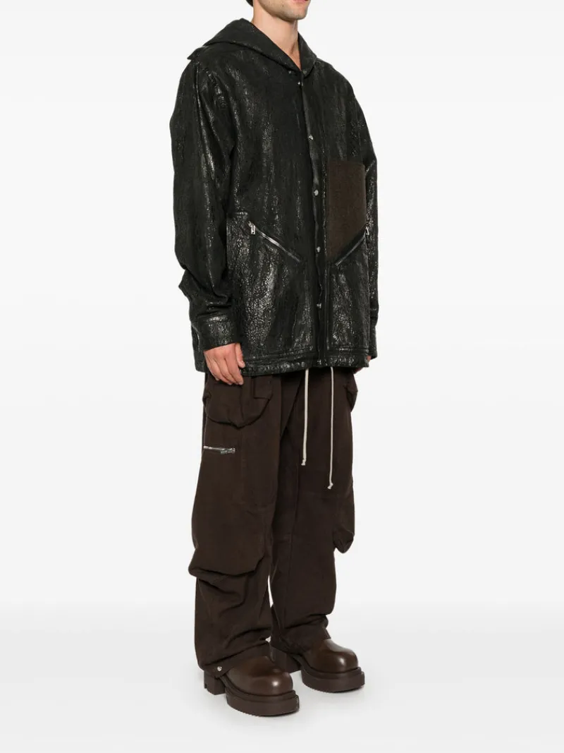 Jackets & Coats>RICK OWENS Denim Tour Hoodie