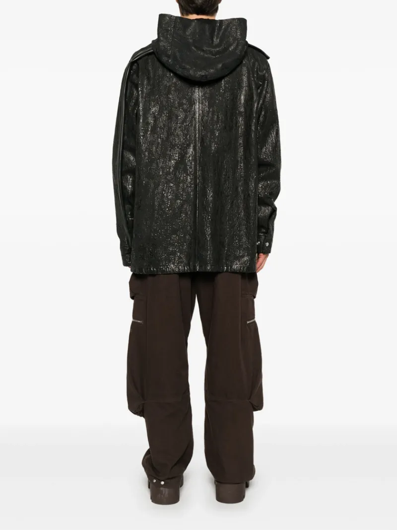 Jackets & Coats>RICK OWENS Denim Tour Hoodie