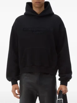 Sweats & Hoodies | Sweats & Hoodies>ALEXANDER WANG Distressed Logo Hoodie