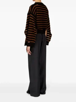 Knitwear>MM6 Maison Margiela Distressed V-Neck Cardigan