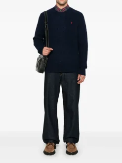 Knitwear>POLO RALPH LAUREN Donegal Wool Blend Long Sleeve Polo