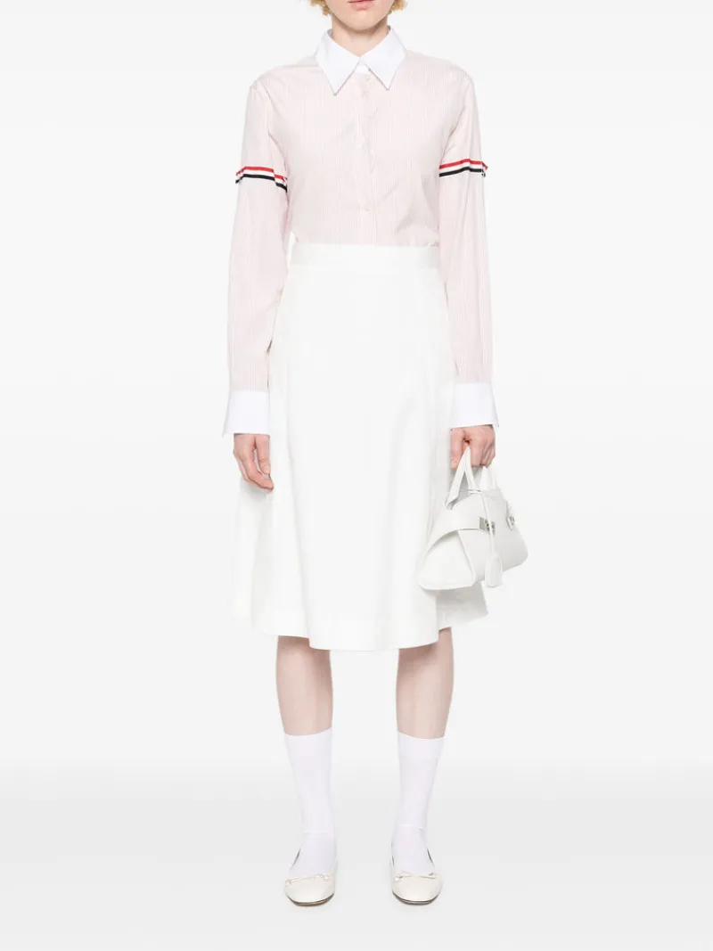 Shirts>THOM BROWNE Easy Fit Point Collar Shirt