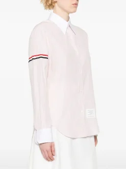 Shirts>THOM BROWNE Easy Fit Point Collar Shirt