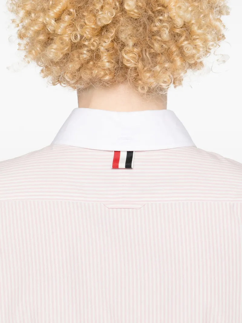 Shirts>THOM BROWNE Easy Fit Point Collar Shirt
