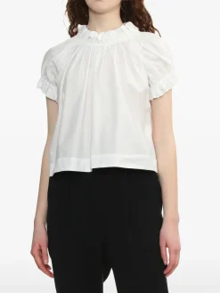 Tops>SIMONE ROCHA Elasticated Gathered Ruffle Tulip Top