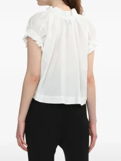 Tops>SIMONE ROCHA Elasticated Gathered Ruffle Tulip Top