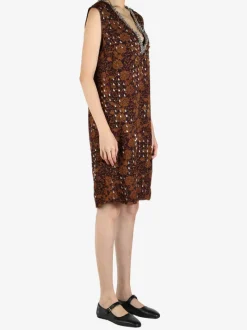 Dresses>DRIES VAN NOTEN Embellished V-Neck Dress