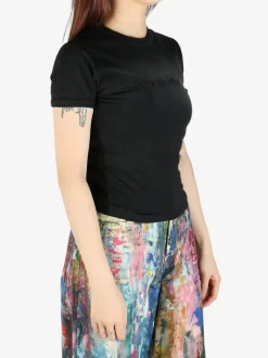 T-shirts>ACNE STUDIOS Fitted Logo T-Shirt