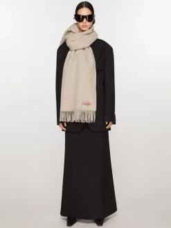 Scarves | Scarves>ACNE STUDIOS Fringe Oversized Wool Scarf