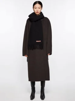 Scarves | Scarves>ACNE STUDIOS Fringe Oversized Wool Scarf
