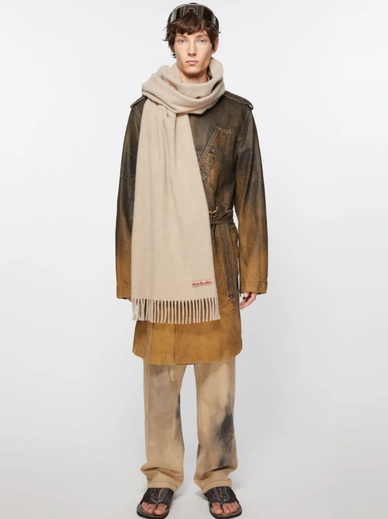 Scarves | Scarves>ACNE STUDIOS Fringe Oversized Wool Scarf