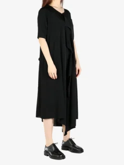 Dresses>YOHJI YAMAMOTO Front Draped Dress