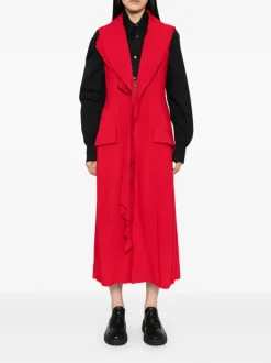 Dresses>YOHJI YAMAMOTO Front Draped Sleeveless Dress