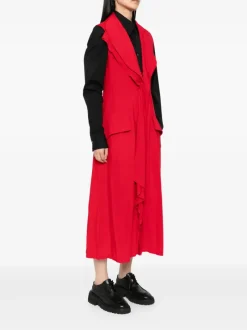 Dresses>YOHJI YAMAMOTO Front Draped Sleeveless Dress