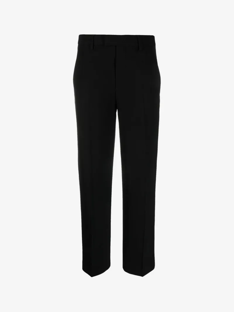 Pants>ANN DEMEULEMEESTER Gaelle Slim Fit Cropped Viscose Trousers