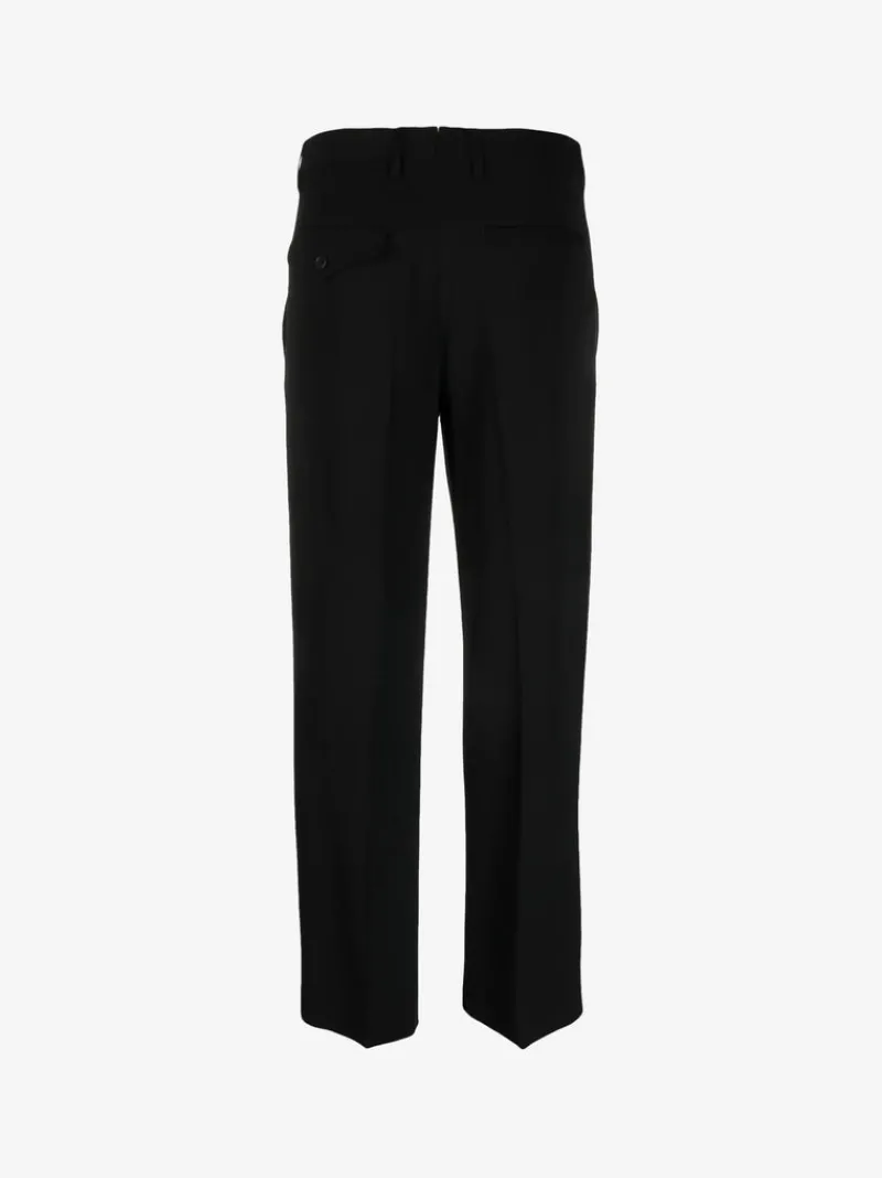 Pants>ANN DEMEULEMEESTER Gaelle Slim Fit Cropped Viscose Trousers