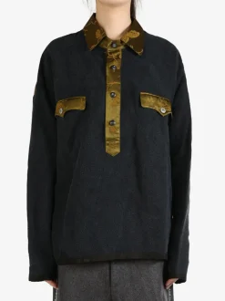Shirts | Shirts>COMMUNS Garuda Bicolor Stitch Shirt