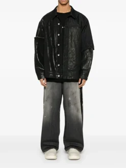 Jackets & Coats>RICK OWENS DRKSHDW Giacca In Denim Jumbo Worker Jacket
