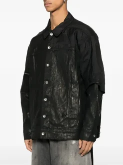 Jackets & Coats>RICK OWENS DRKSHDW Giacca In Denim Jumbo Worker Jacket