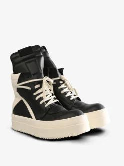 Sneakers>RICK OWENS Grain Leather Mega Bumper Geobasket