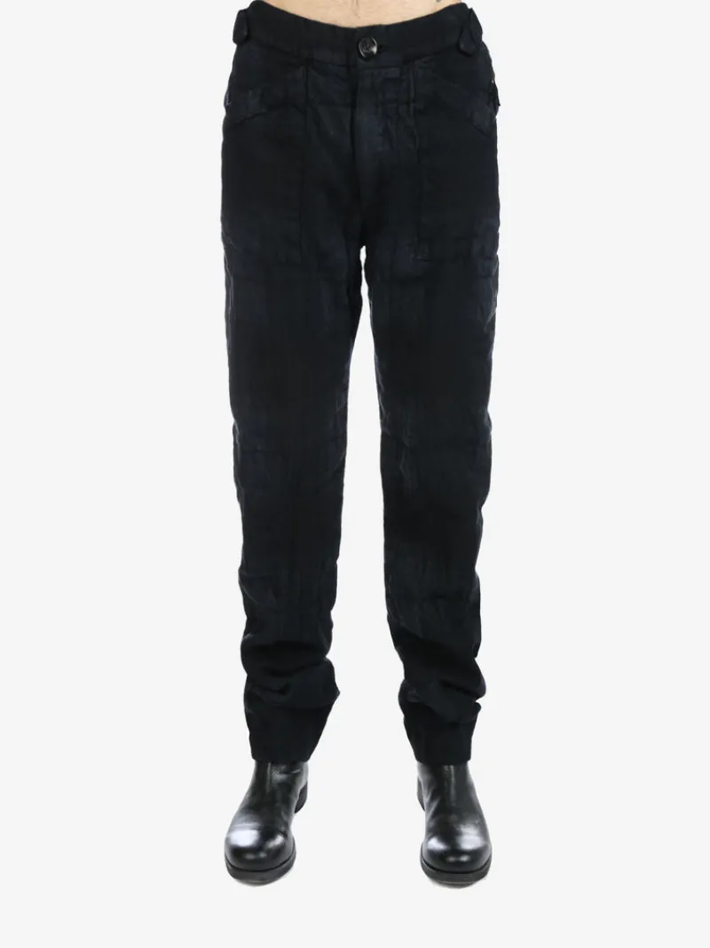 Pants>GEOFFREY B SMALL Handmade Tailored Straight Leg Trouser W/Handmade Buttonholes And Buttons