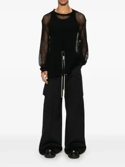 Pants>RICK OWENS Heavy Cotton Poplin Cargobelas